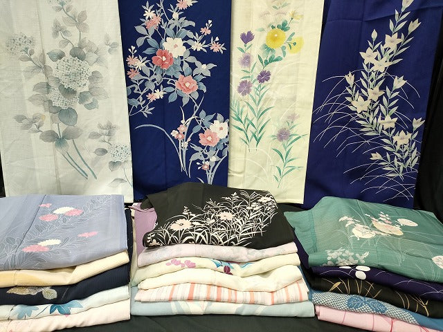 平和屋本店■夏物 訪問着 絽 紗 まとめて20点 花柄 鈴 友禅 手描き 着用可能多数 全て正絹 se4046