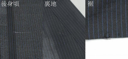 平和屋着物＊夏物 男性 紗紬 縞 正絹 逸品 CABF2687tx