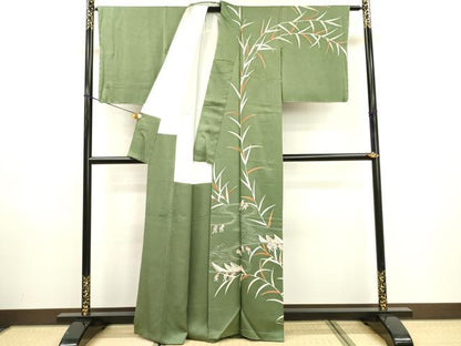 平和屋着物●訪問着　刺繍　人物風景文　松坂屋扱い　正絹　逸品　未使用　DABD5958fe
