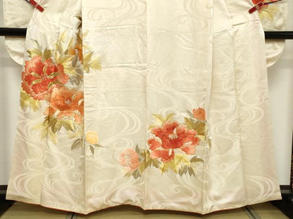 平和屋着物■豪華振袖　総刺繍　駒刺繍　流水草花文　金銀糸　やまと誂製　正絹　逸品　DABE7791cd