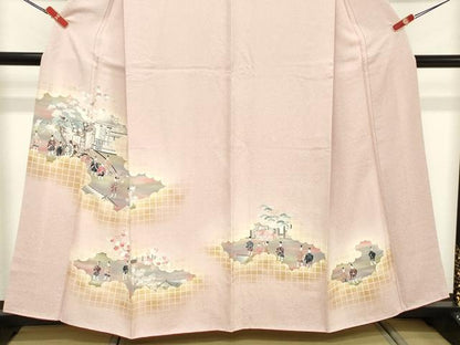 平和屋着物■訪問着 人物風景文 暈し染め 正絹 逸品 DABE7781cd