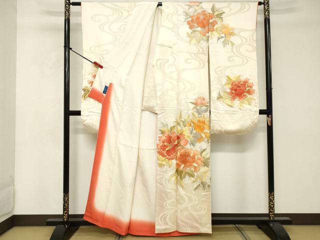 平和屋着物■豪華振袖　総刺繍　駒刺繍　流水草花文　金銀糸　やまと誂製　正絹　逸品　DABE7791cd