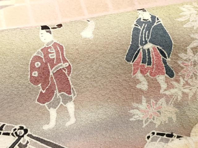 平和屋着物■訪問着 人物風景文 暈し染め 正絹 逸品 DABE7781cd