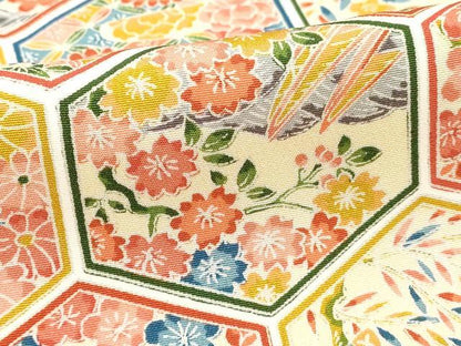 平和屋着物■上質な小紋　亀甲花文　正絹　逸品　DABE7798cd