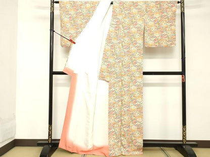 平和屋着物■上質な小紋　亀甲花文　正絹　逸品　DABE7798cd