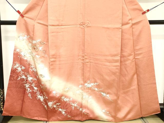 平和屋着物■中国三大刺繍　スワトウ刺繍　汕頭刺繍　訪問着　地紙草花文　銀彩　正絹　逸品　DABE7811cd