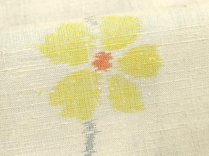 平和屋着物■上質な紬　枝花文　正絹　逸品　DABE7808cd