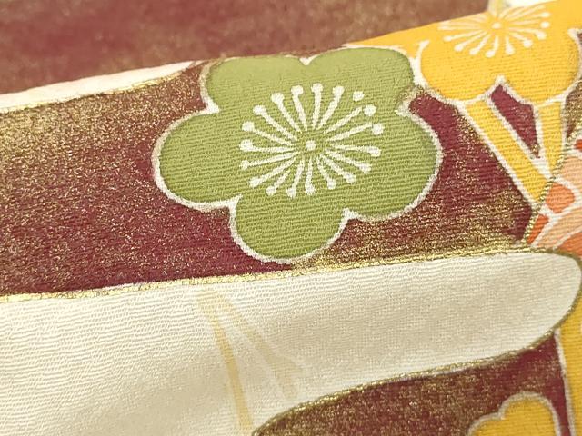 平和屋着物■訪問着　駒刺繍　鼓　暈し染め　金彩　正絹　逸品　DABE7804cd