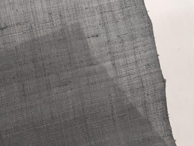 平和屋着物[]夏物 男の子 子供 上布 解き反物 着尺 墨色 麻 逸品 DABD7767zzz