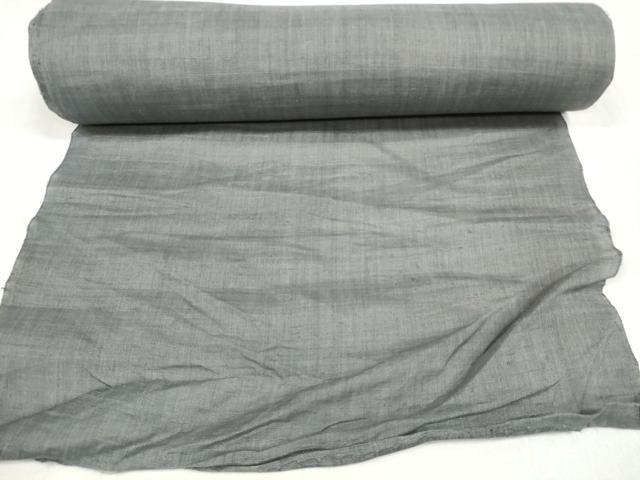 平和屋着物[]夏物 男の子 子供 上布 解き反物 着尺 墨色 麻 逸品 DABD7767zzz