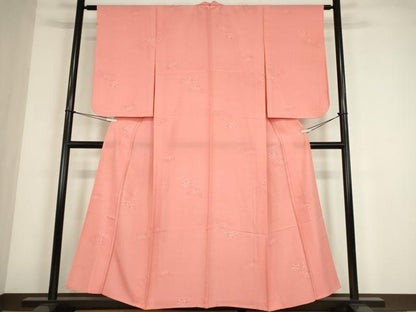 平和屋着物▽江戸小紋　単衣　鼓文　正絹　逸品　DABE4430az
