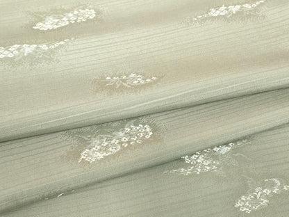 平和屋着物▽上質なお召　単衣　霞文　正絹　逸品　DABE4429az