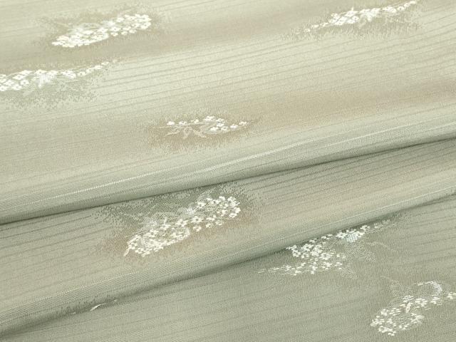 平和屋着物▽上質なお召　単衣　霞文　正絹　逸品　DABE4429az