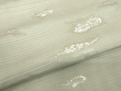 平和屋着物▽上質なお召　単衣　霞文　正絹　逸品　DABE4429az