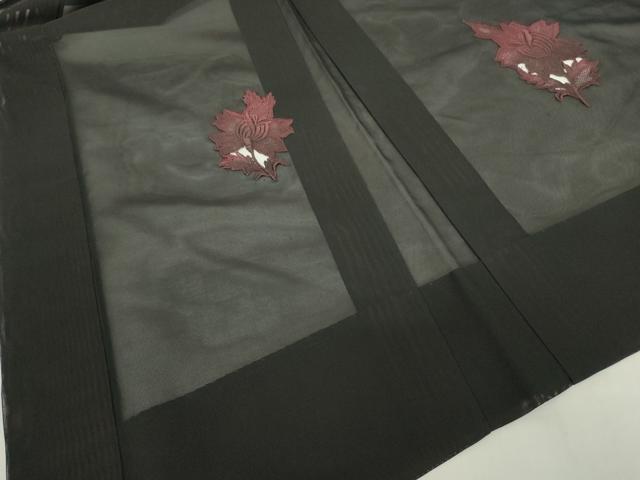 平和屋着物▽羽織　スリーシーズン　春夏秋　塵除け　よろけ縞　暗黒色　正絹　逸品　AABE4106jh 平和屋着物▽男性 羽織 スリーシーズン 春夏秋 塵除け 暗黒色 黒地