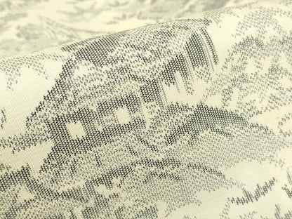 平和屋着物▽上質な紬　単衣　風景花文　正絹　逸品　DABE4441az