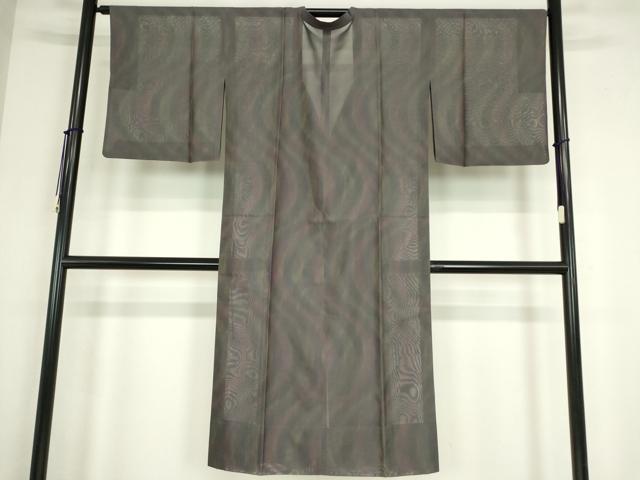 平和屋着物▽道行コート　スリーシーズン　春夏秋　塵除け　紗　霞文　ロング丈　正絹　逸品　DABE4439az