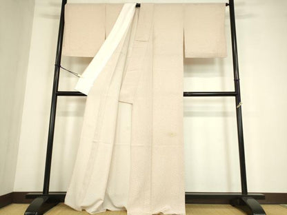 平和屋着物▽江戸小紋　単衣　小花文　正絹　逸品　DABE4486az