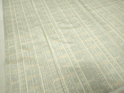 平和屋着物▽上質な紬　単衣　花間道　正絹　逸品　DABE4466az