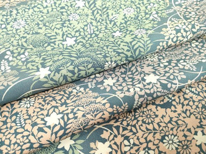 平和屋着物▽上質な小紋　単衣　草花文　正絹　逸品　DABE4495az