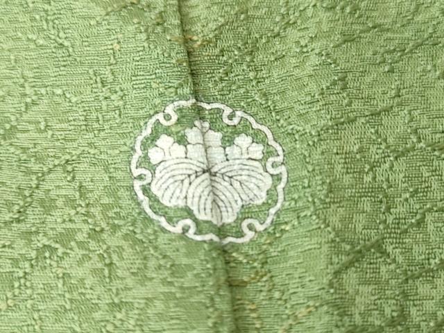 平和屋着物▽訪問着　単衣　作家物　草花文　手描き　正絹　逸品　DABE4467az