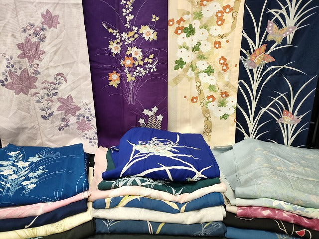 平和屋本店■夏物 訪問着 絽 紗 まとめて20点 蝶 花柄 友禅 手描き 着用可能多数 全て正絹 se4047 平和屋本店□夏物 訪問着 絽 紗 まとめて20点 蝶 花柄