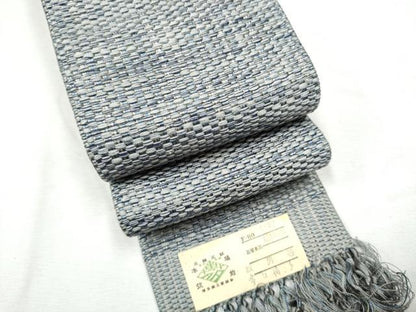 平和屋着物●男性　本場筑前博多織　角帯　霞文　証紙付き　正絹　逸品　CABF8510hy
