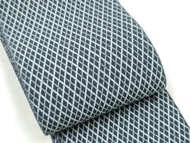 平和屋着物●男性　本場筑前博多織　角帯　菱繋ぎ　正絹　逸品　CABF8544hy