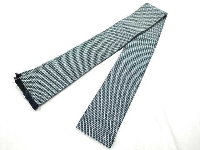 平和屋着物●男性　本場筑前博多織　角帯　菱繋ぎ　正絹　逸品　CABF8544hy