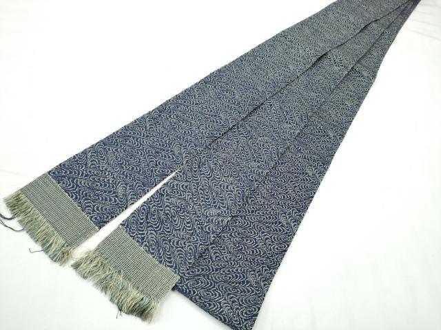 平和屋着物●男性　本場筑前博多織　角帯　流水文　正絹　逸品　CABF8603hy