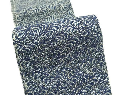 平和屋着物●男性　本場筑前博多織　角帯　流水文　正絹　逸品　CABF8603hy
