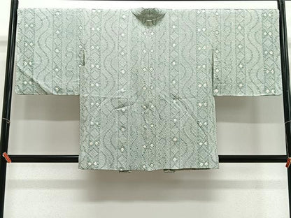平和屋着物∞羽織　総絞り　間道　正絹　逸品　CABE5129ua