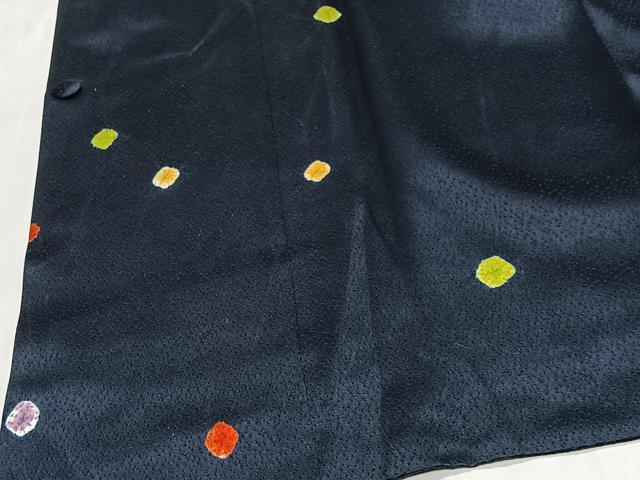 平和屋着物＃道行コート　絞り　霰文　正絹　逸品　CABE5155ua
