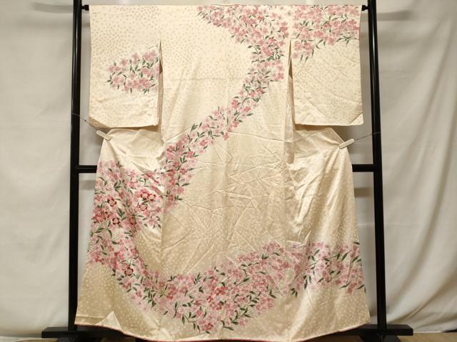 平和屋着物■訪問着 刺繍 枝花文 金彩 正絹 逸品 CABF4128ev
