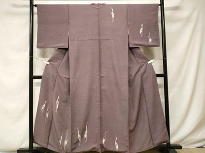 平和屋着物■訪問着 御召縮緬 ろうけつ染め 群れ鶴文 正絹 逸品 CABF4150ev