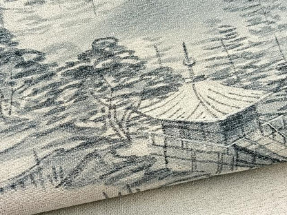 平和屋着物●藍造り国選定無形文化財 藍師・佐藤昭人作　太鼓柄袋帯 綴れ 手描き 風景文 銀糸 上代70万円 正絹 逸品 未使用　BAAX2224hv