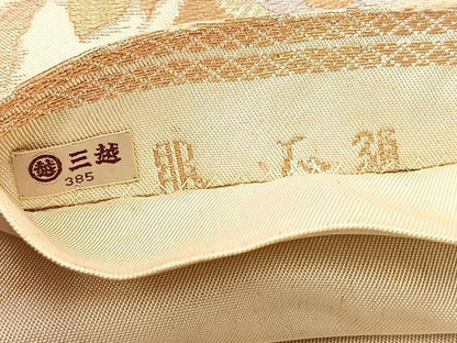 平和屋着物◎西陣　服部織物謹製　六通柄　本袋帯　唐織　華更紗　金糸　三越扱い　正絹　逸品　BAAX2217hv