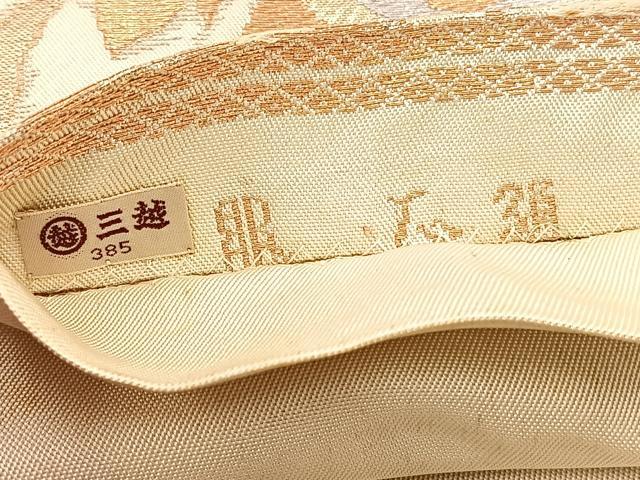 平和屋着物◎西陣　服部織物謹製　六通柄　本袋帯　唐織　華更紗　金糸　三越扱い　正絹　逸品　BAAX2217hv
