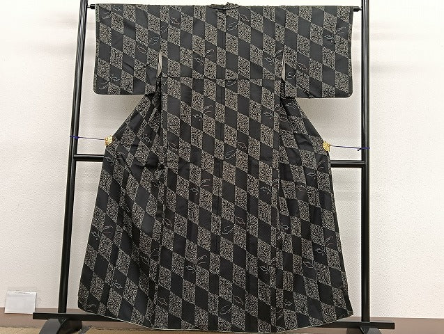 平和屋着物■小紋 草花文 洗える着物 BAAX2012hv