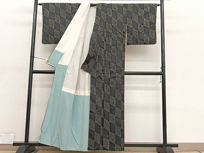 平和屋着物■小紋 草花文 洗える着物 BAAX2012hv