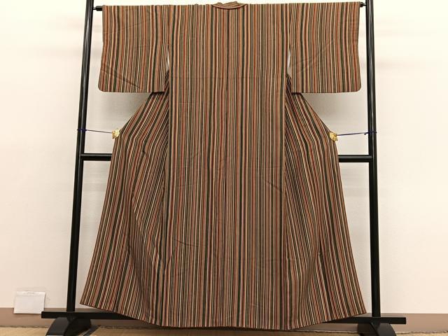 平和屋着物■小紋 縞 洗える着物 BAAX2014hv