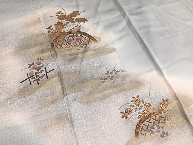 平和屋着物■訪問着 籬花文 暈し染め 金彩 やまと誂製 正絹 逸品 BAAX2016hv