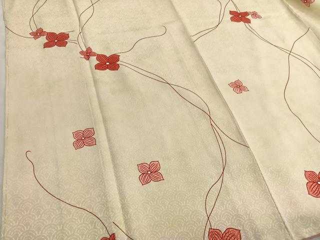 平和屋着物■上質な小紋　草花文　暈し染め　正絹　逸品　未使用　BAAX2047hv