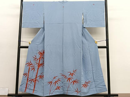 平和屋着物■豪華色留袖　手描き　笹竹文　正絹　逸品　BAAX2049hv