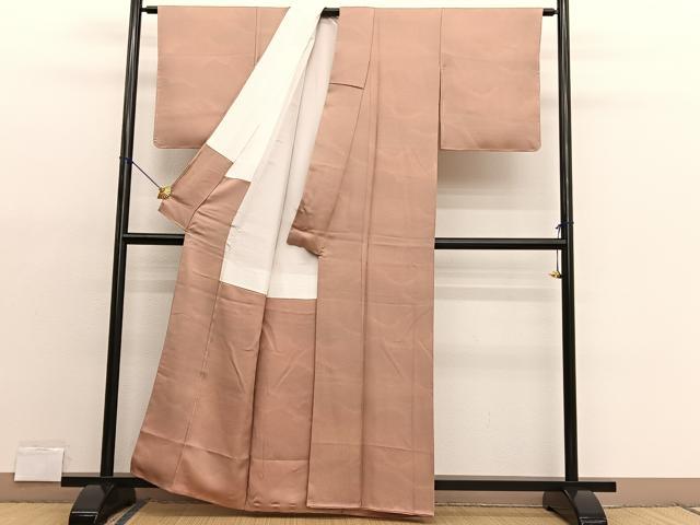 平和屋着物■上質な小紋 ふくれ織 瑞雲 暈し染め 正絹 逸品 未使用 BAAX2026hv