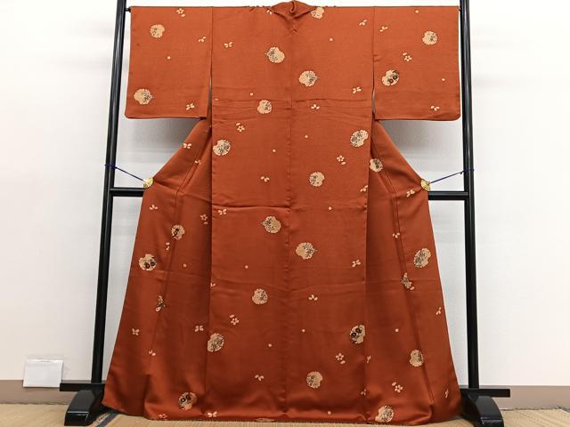 平和屋着物■訪問着 刺繍 雪輪花文 金彩 金通し地 正絹 逸品 BAAX2029hv