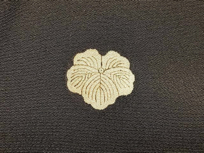 平和屋着物■豪華黒留袖 刺繍 松飛鶴文 金銀彩 正絹 逸品 BAAX2040hv