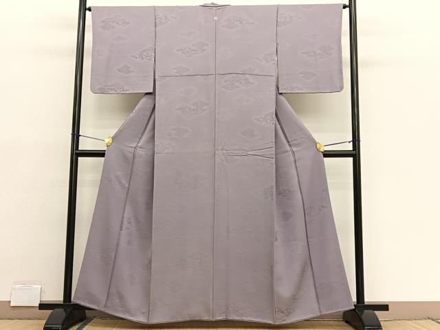 平和屋着物■上質な色無地 有職花地紋 浅紫色 正絹 逸品 BAAX2043hv