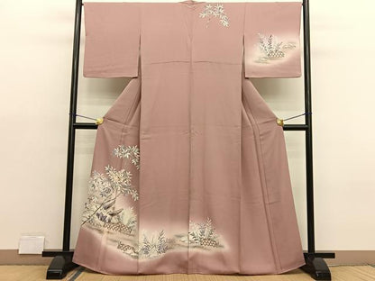 平和屋着物■訪問着 渡船風景文 暈し染め 金彩 正絹 逸品 BAAX2080hv