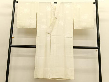 平和屋着物■長襦袢　無双仕立て　枝花地紋　暈し染め　正絹　逸品　BAAX2059hv